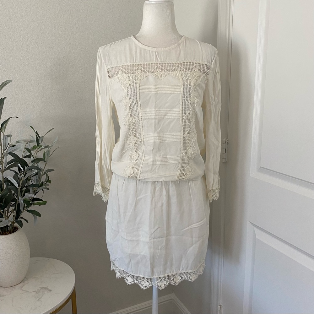 Saylor Leora White Lace Dress Medium From Revolve